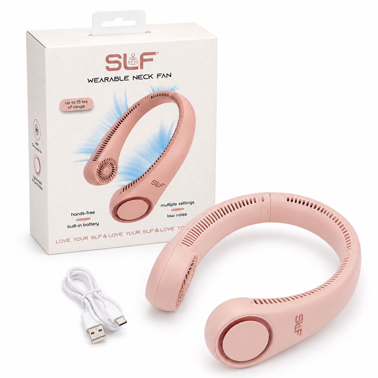 Hands-Free Rechargeable Neck Fan