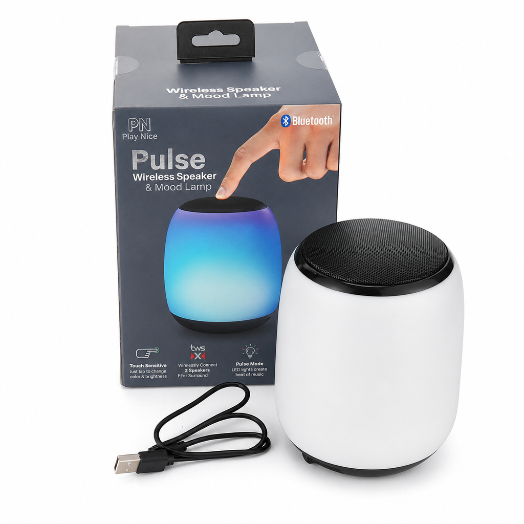 Pulse Bluetooth Wireless Speaker & Color-Changing Mood Lamp