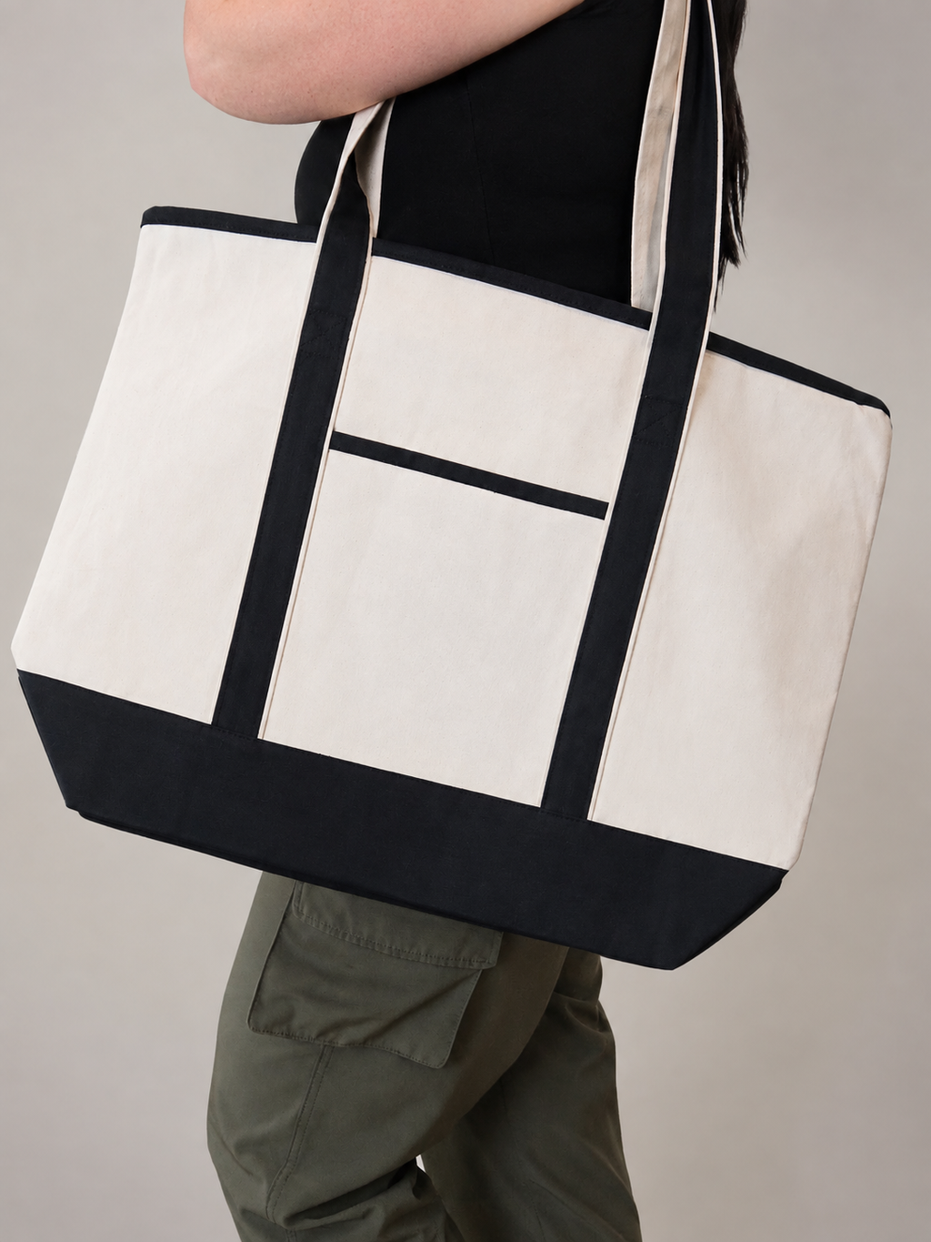 Your Stay Stocked Jumbo Heavy Canvas Beach Tote
