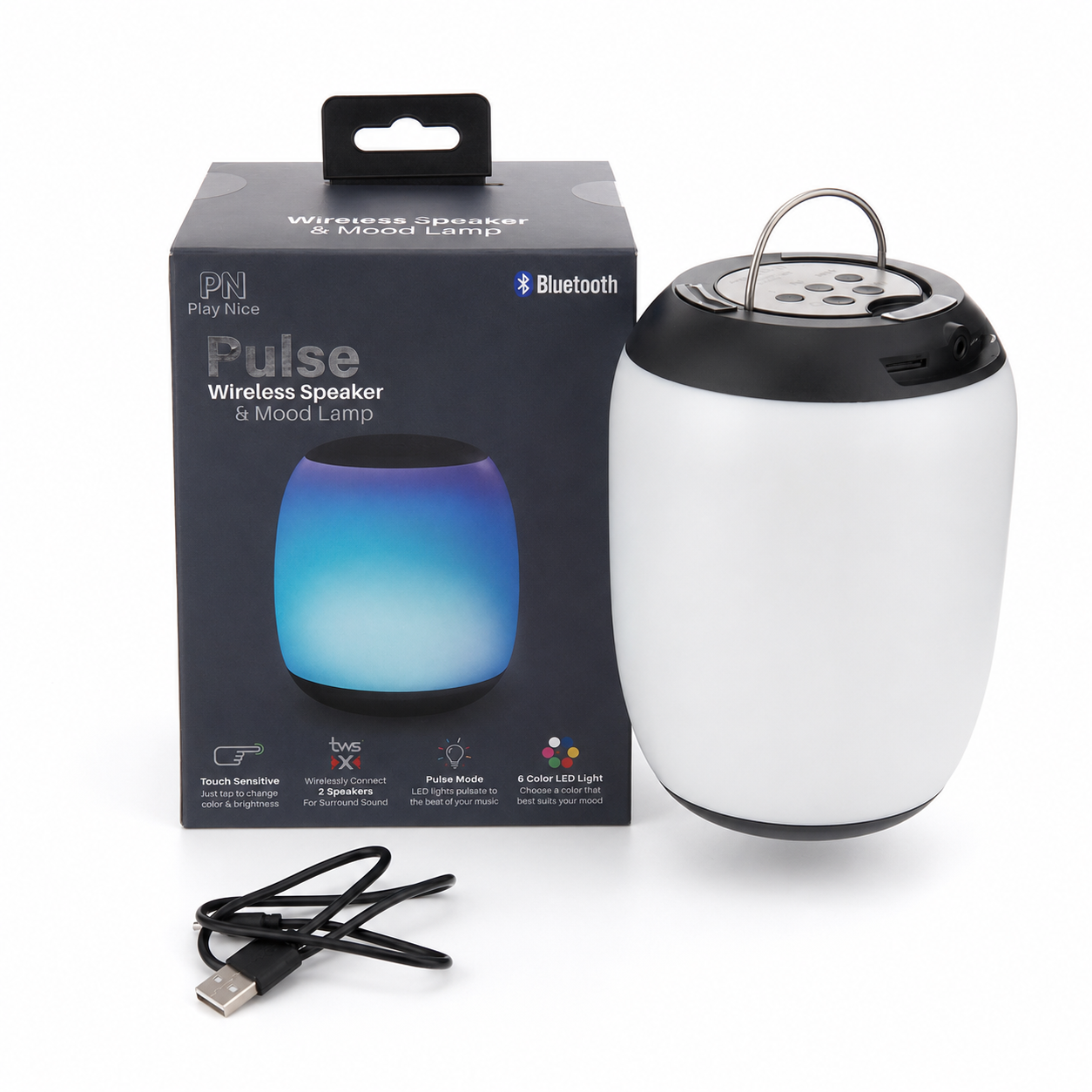 Pulse Bluetooth Wireless Speaker & Color-Changing Mood Lamp