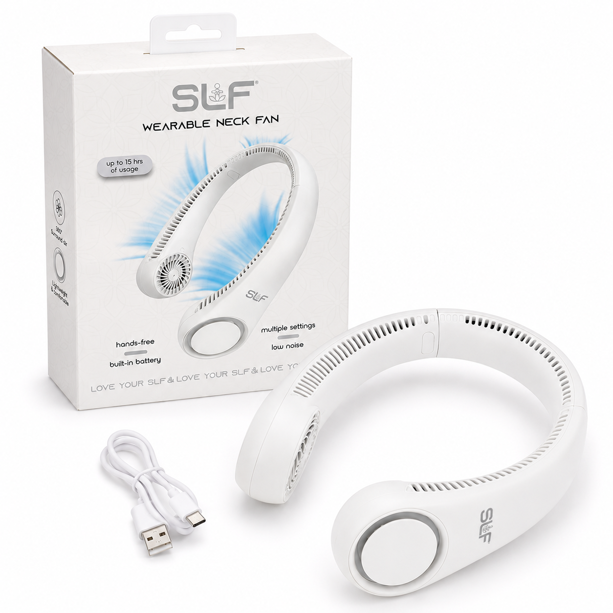 Hands-Free Rechargeable Neck Fan