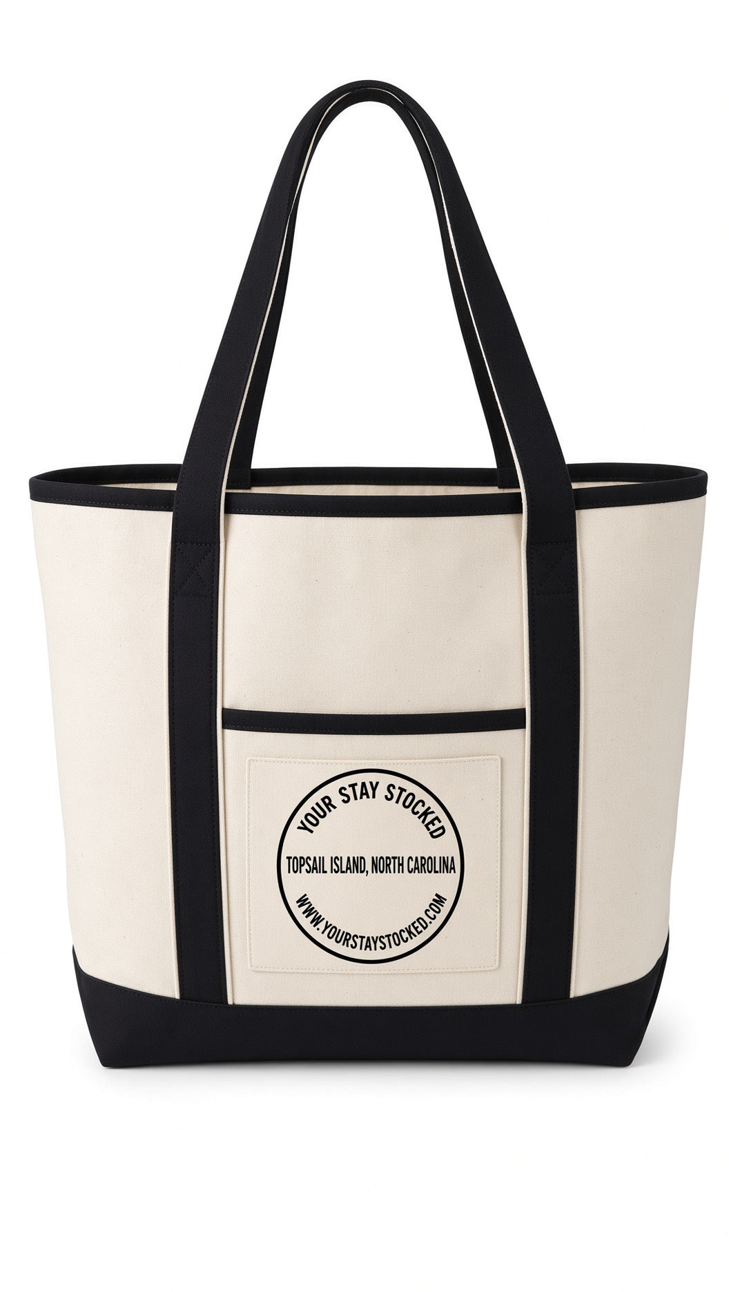Your Stay Stocked Jumbo Heavy Canvas Beach Tote